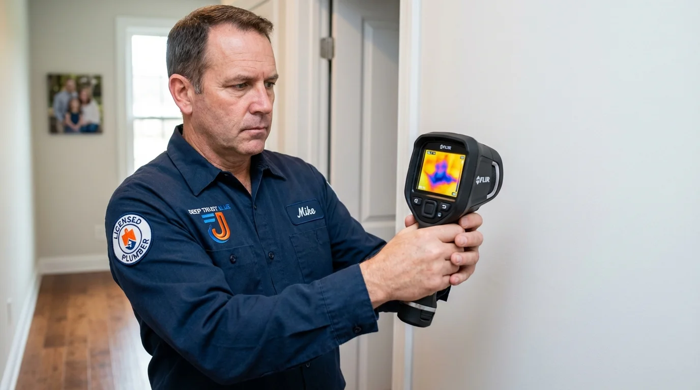 Thermal imaging leak detection by Johns Plumbing LLC in Port Townsend